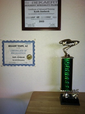 Tint Certificates and Awards, Phoenix AZ